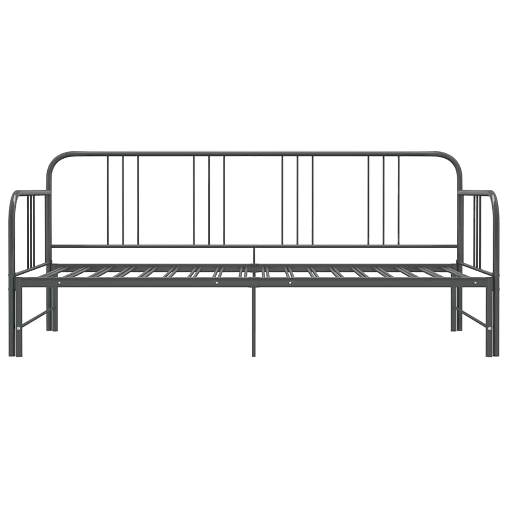Telaio Divano Letto Estraibile Grigio in Metallo 90x200 cm