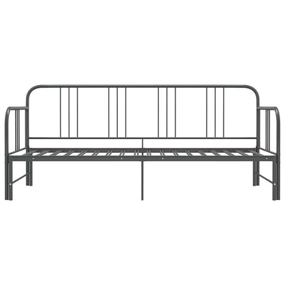 Telaio Divano Letto Estraibile Grigio in Metallo 90x200 cm
