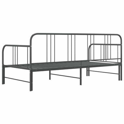 Telaio Divano Letto Estraibile Grigio in Metallo 90x200 cm