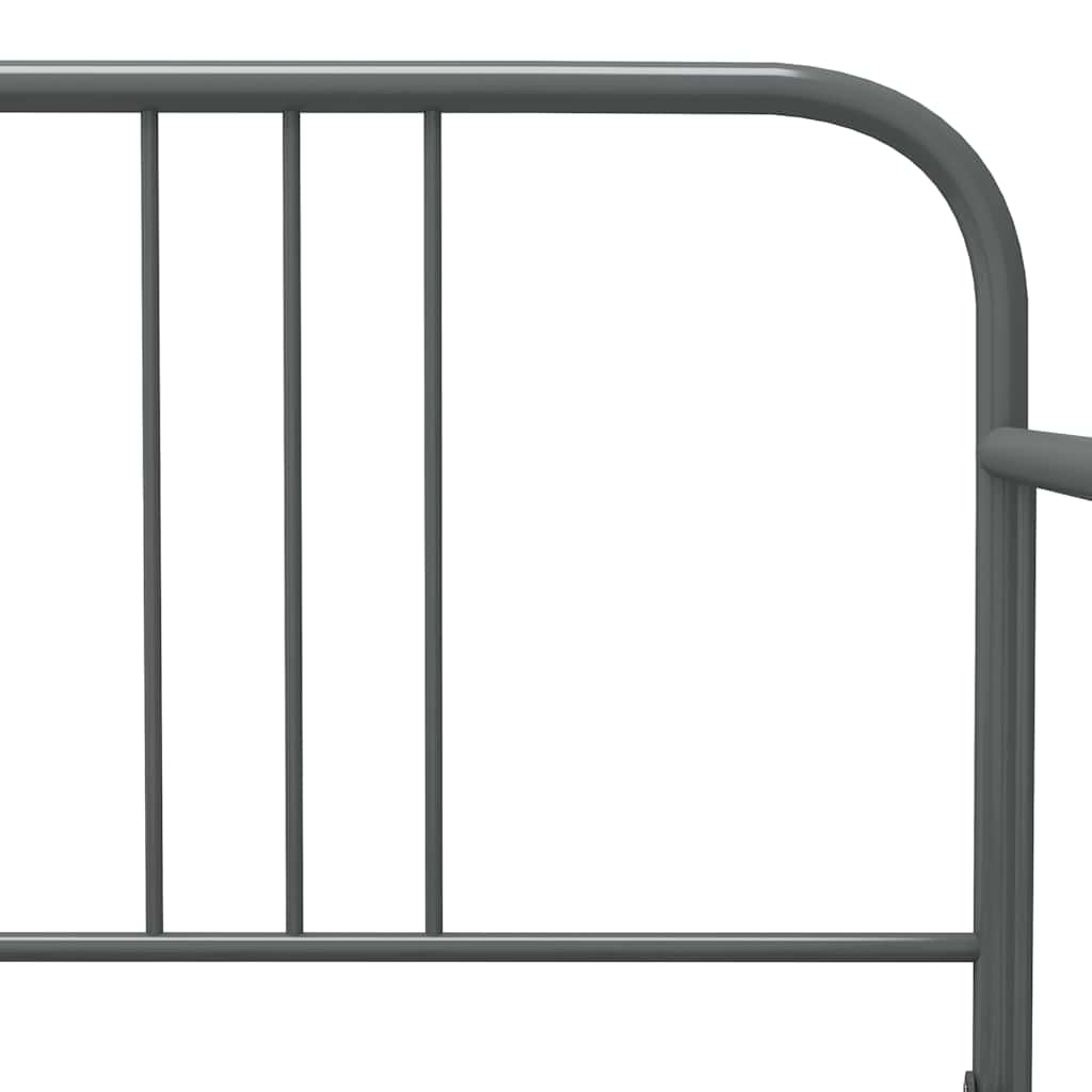Telaio Divano Letto Estraibile Grigio in Metallo 90x200 cm