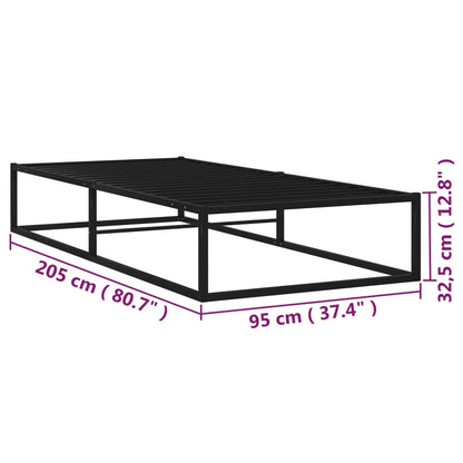 Giroletto Nero in Metallo 90x200 cm