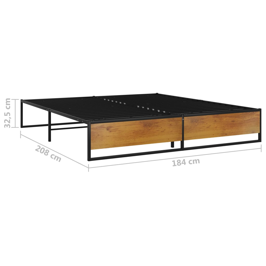 Giroletto Nero in Metallo 180x200 cm | homemem39