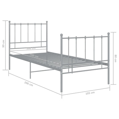 Giroletto Grigio in Metallo 100x200 cm | homemem39