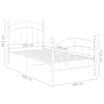 Giroletto Bianco in Metallo 100x200 cm - homemem39