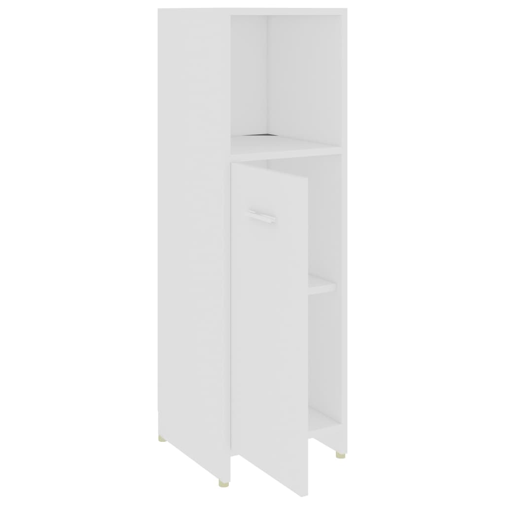 Set Mobili da Bagno 4 pz Bianco in Legno Multistrato | homemem39