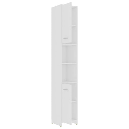 Set Mobili da Bagno 4 pz Bianco in Legno Multistrato | homemem39