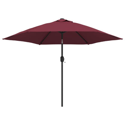 Ombrellone da Giardino con Palo in Metallo 300 cm Rosso Bordò | homemem39