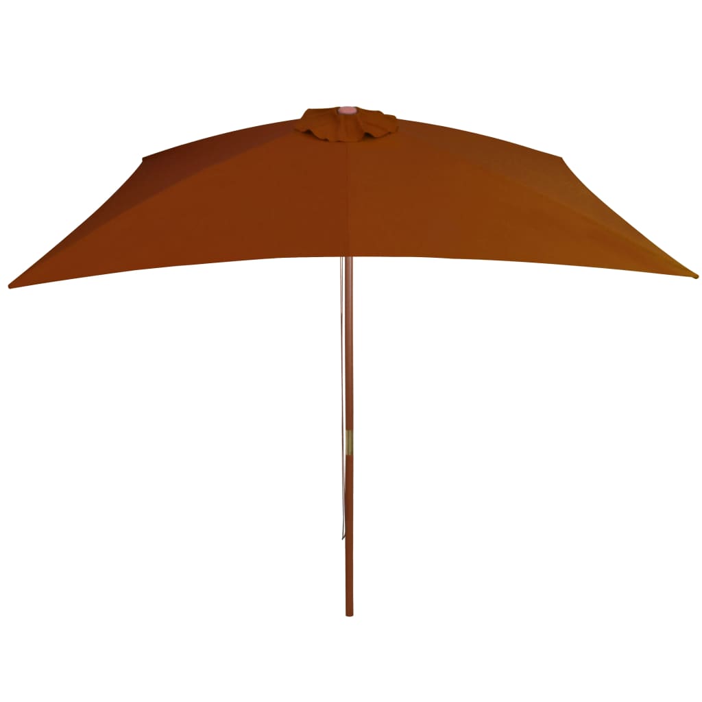 Ombrellone da Giardino con Palo in Legno Terracotta 200x300 cm | homemem39