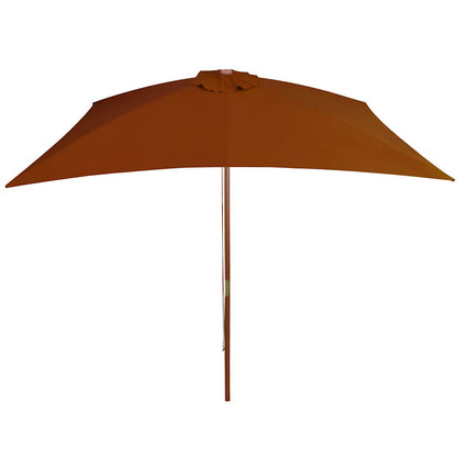Ombrellone da Giardino con Palo in Legno Terracotta 200x300 cm