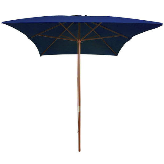 Ombrellone da Giardino con Palo in Legno Blu 200x300 cm | homemem39