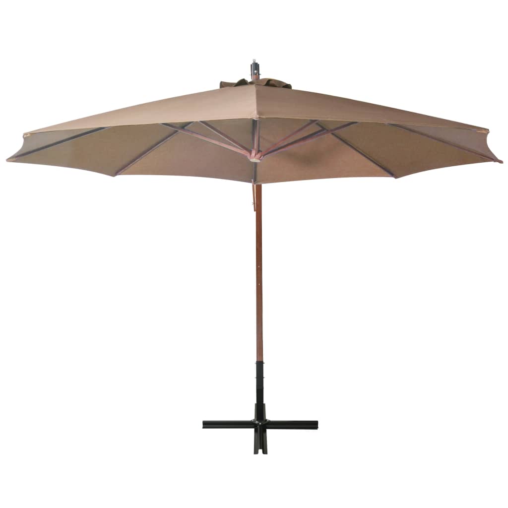 Ombrellone a Sbalzo Grigio Talpa 3,5x2,9 m Palo Abete Massello | homemem39