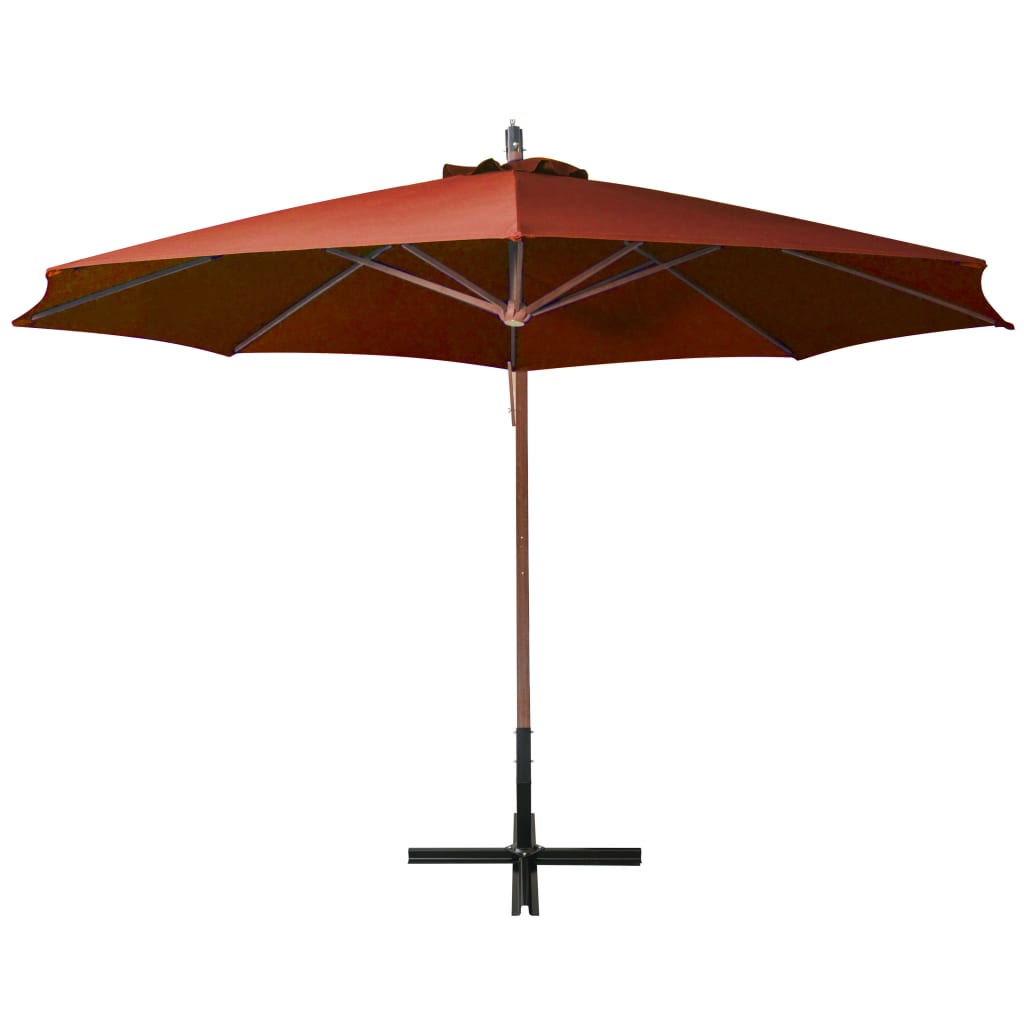 Ombrellone a Sbalzo Terracotta 3,5x2,9 m Palo in Abete Massello | homemem39