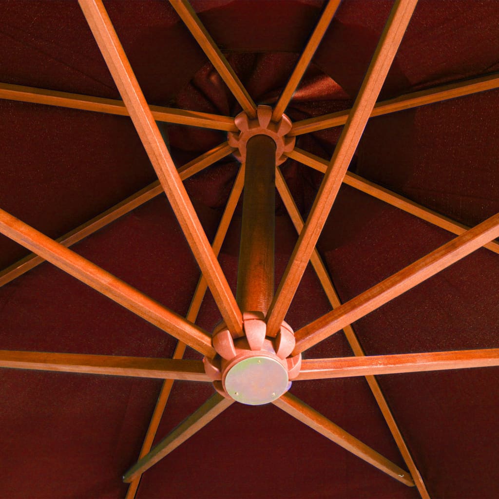 Ombrellone a Sbalzo Terracotta 3,5x2,9 m Palo in Abete Massello | homemem39