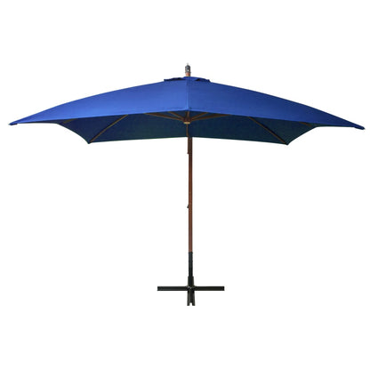 Ombrellone a Sbalzo Azzurro 3x3 m Palo in Abete Massello | homemem39