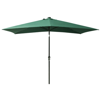 Ombrellone a Sbalzo con Palo in Acciaio e LED Verde 2x3 m | homemem39
