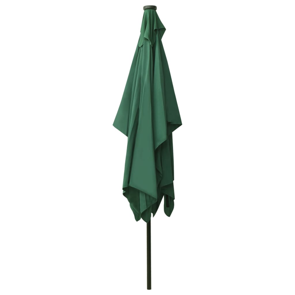 Ombrellone a Sbalzo con Palo in Acciaio e LED Verde 2x3 m | homemem39