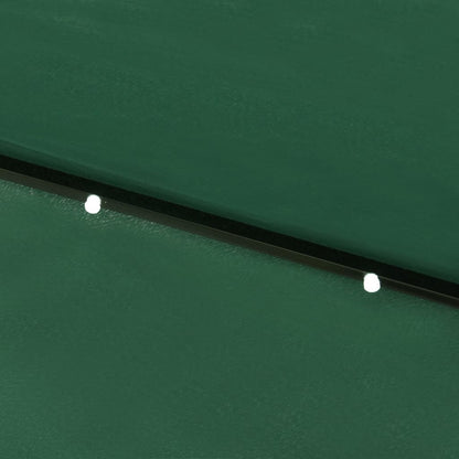 Ombrellone a Sbalzo con Palo in Acciaio e LED Verde 2x3 m - homemem39