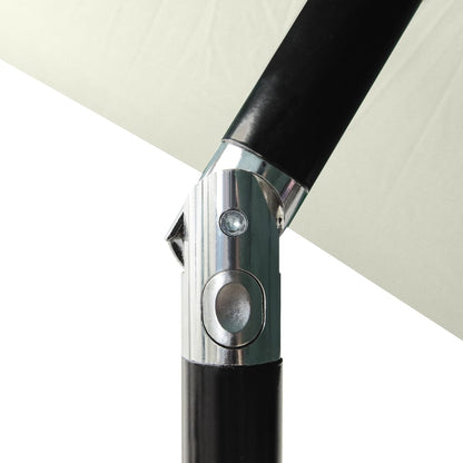 Ombrellone a Sbalzo con Palo in Acciaio e LED Sabbia 2x3 m | homemem39