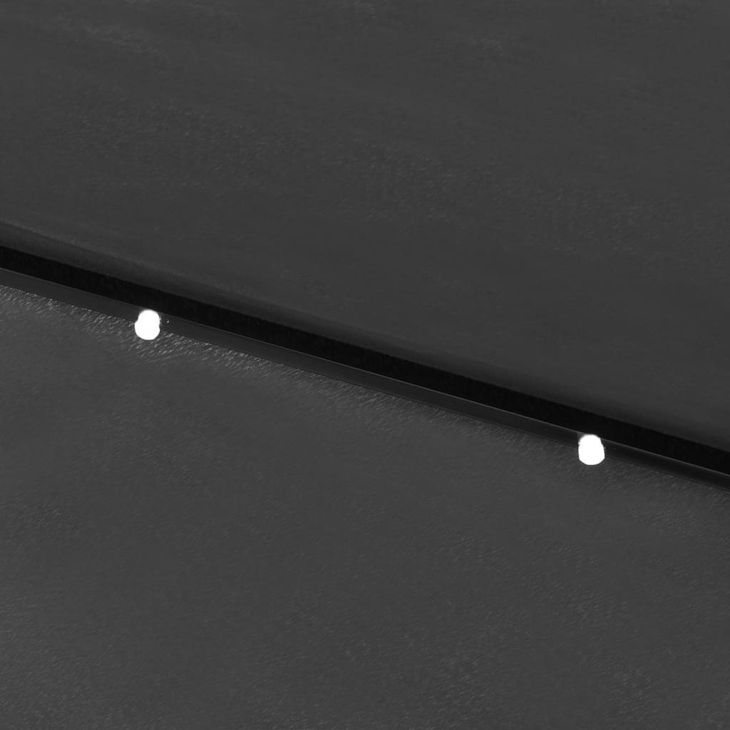 Ombrellone da Giardino con LED Palo in Acciaio Antracite 2x3 m - homemem39