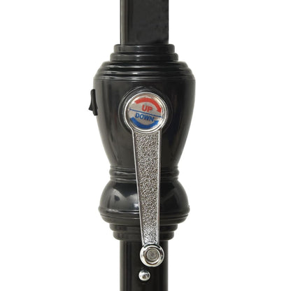 Ombrellone a Sbalzo con Palo in Acciaio e LED Tortora 2x3 m - homemem39