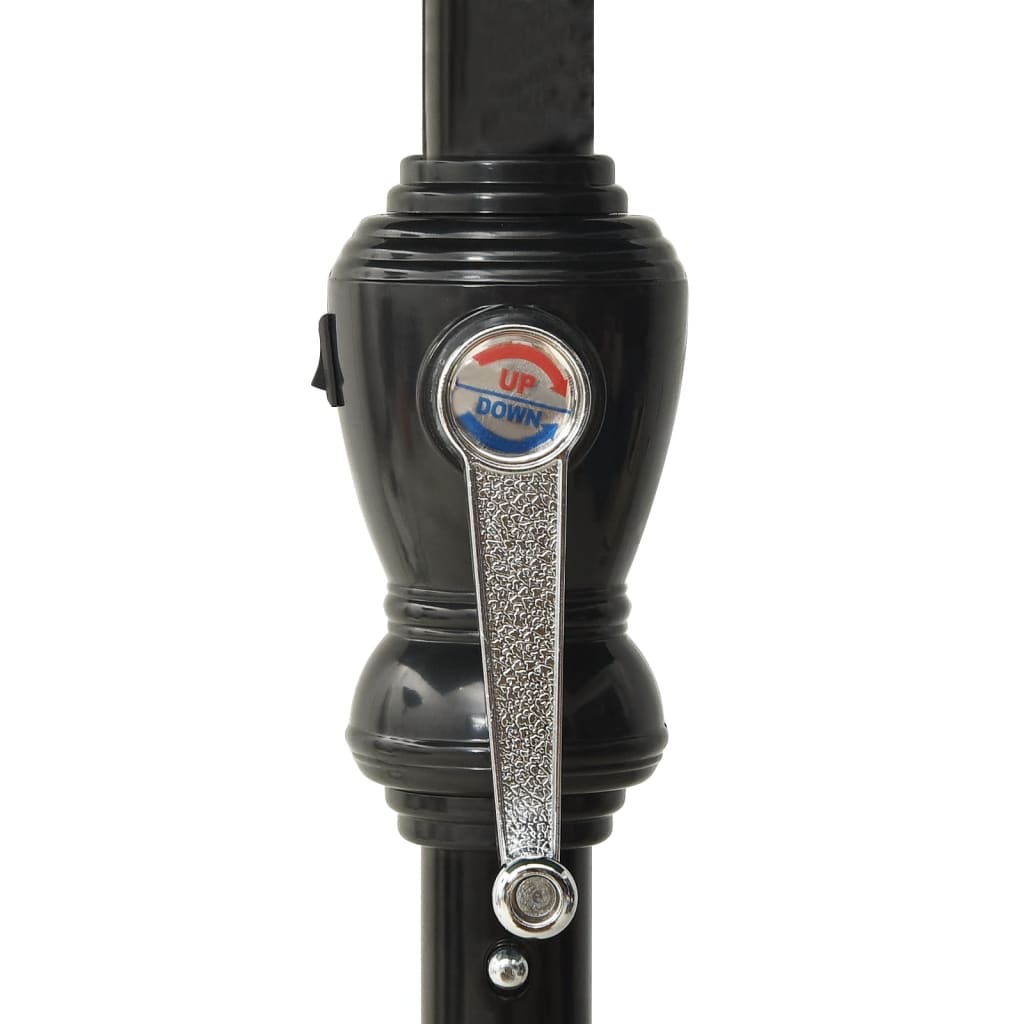 Ombrellone a Sbalzo con Palo in Acciaio e LED Azzurro 2x3 m - homemem39