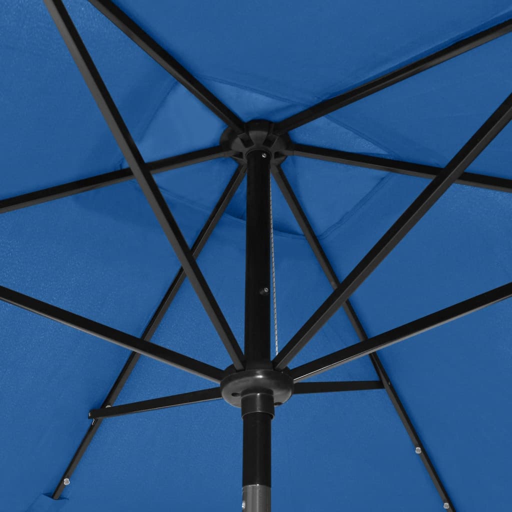 Ombrellone a Sbalzo con Palo in Acciaio e LED Azzurro 2x3 m | homemem39