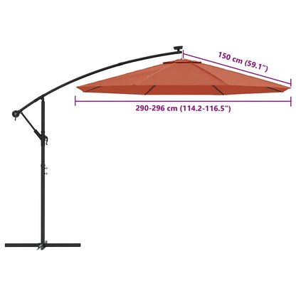 Telo di Ricambio per Ombrellone a Sbalzo Terracotta 300 cm | homemem39