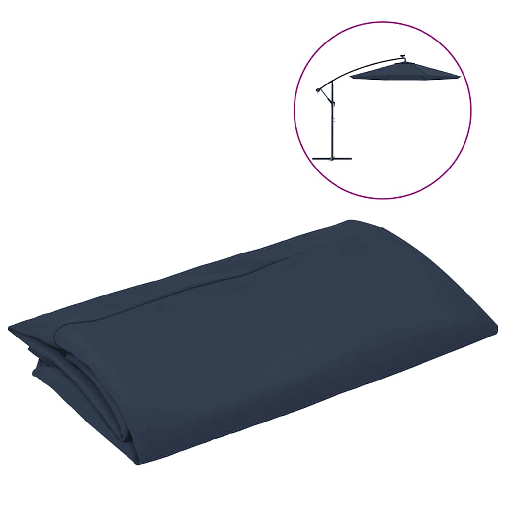 Telo di Ricambio per Ombrellone Bianco Blu 350 cm | homemem39