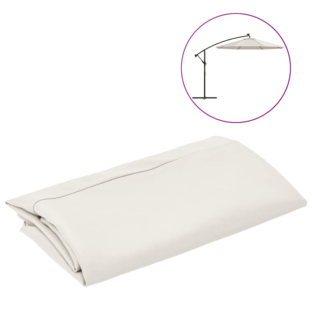 Telo di Ricambio per Ombrellone Bianco Sabbia 350 cm | homemem39