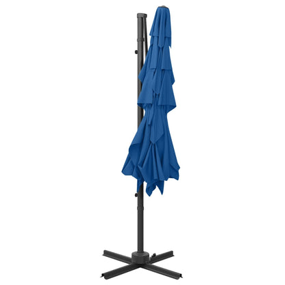 Ombrellone a Sbalzo 4 Livelli Palo in Alluminio 250x250 cm Blu - homemem39