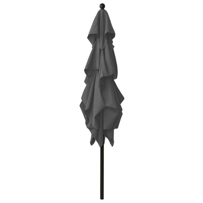 Ombrellone a 3 Livelli con Palo in Alluminio Antracite 2,5x2,5m | homemem39