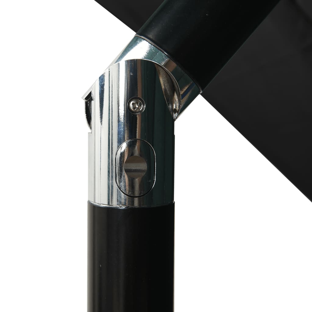 Ombrellone a Sbalzo 3 Livelli Palo Alluminio 2,5x2,5 m Nero | homemem39