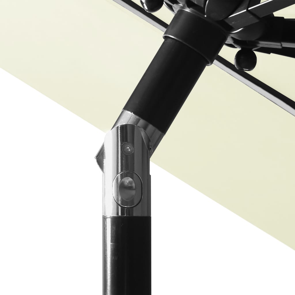 Ombrellone a Sbalzo a 3 Livelli Palo in Alluminio 3 m Sabbia - homemem39