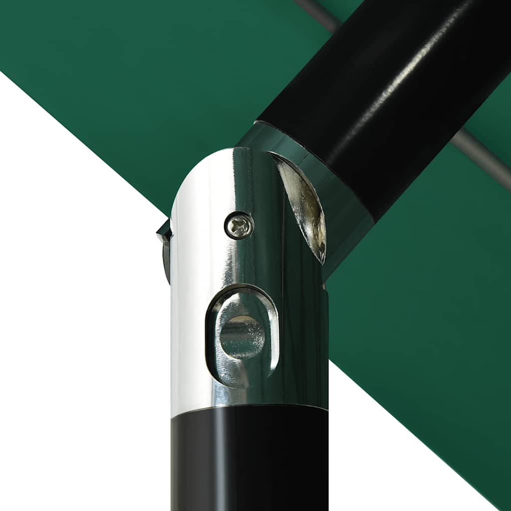 Ombrellone a 3 Livelli con Palo in Alluminio Verde 3,5 m | homemem39