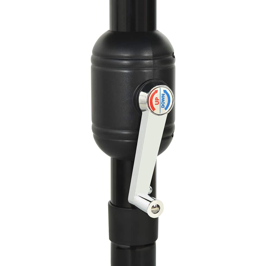 Ombrellone a Sbalzo 3 Livelli Palo Alluminio 3,5 m Nero | homemem39