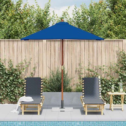 Ombrellone da Giardino con Palo in Legno 150x200 cm Blu