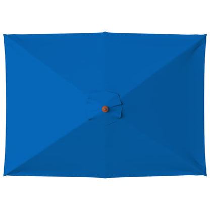 Ombrellone da Giardino con Palo in Legno 150x200 cm Blu