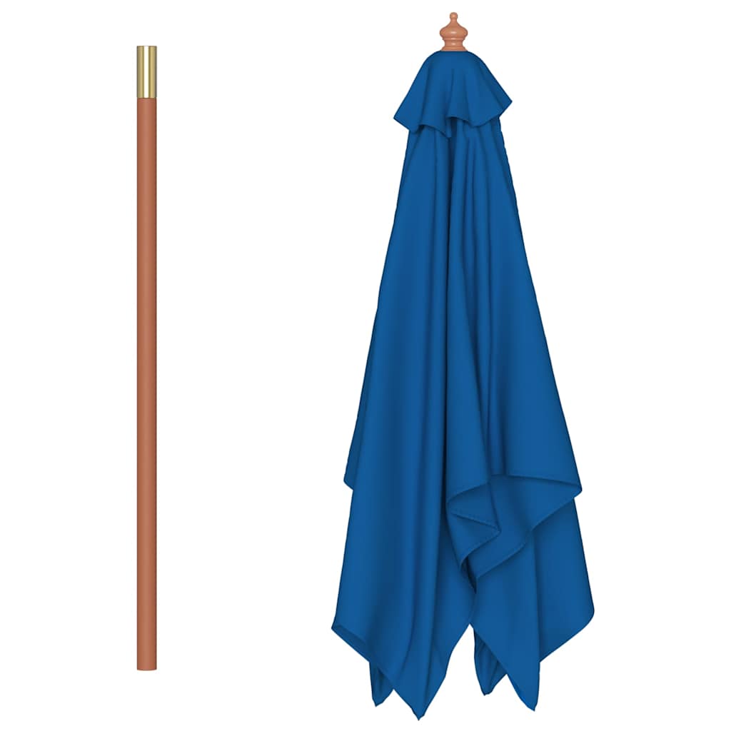 Ombrellone da Giardino con Palo in Legno 150x200 cm Blu | homemem39