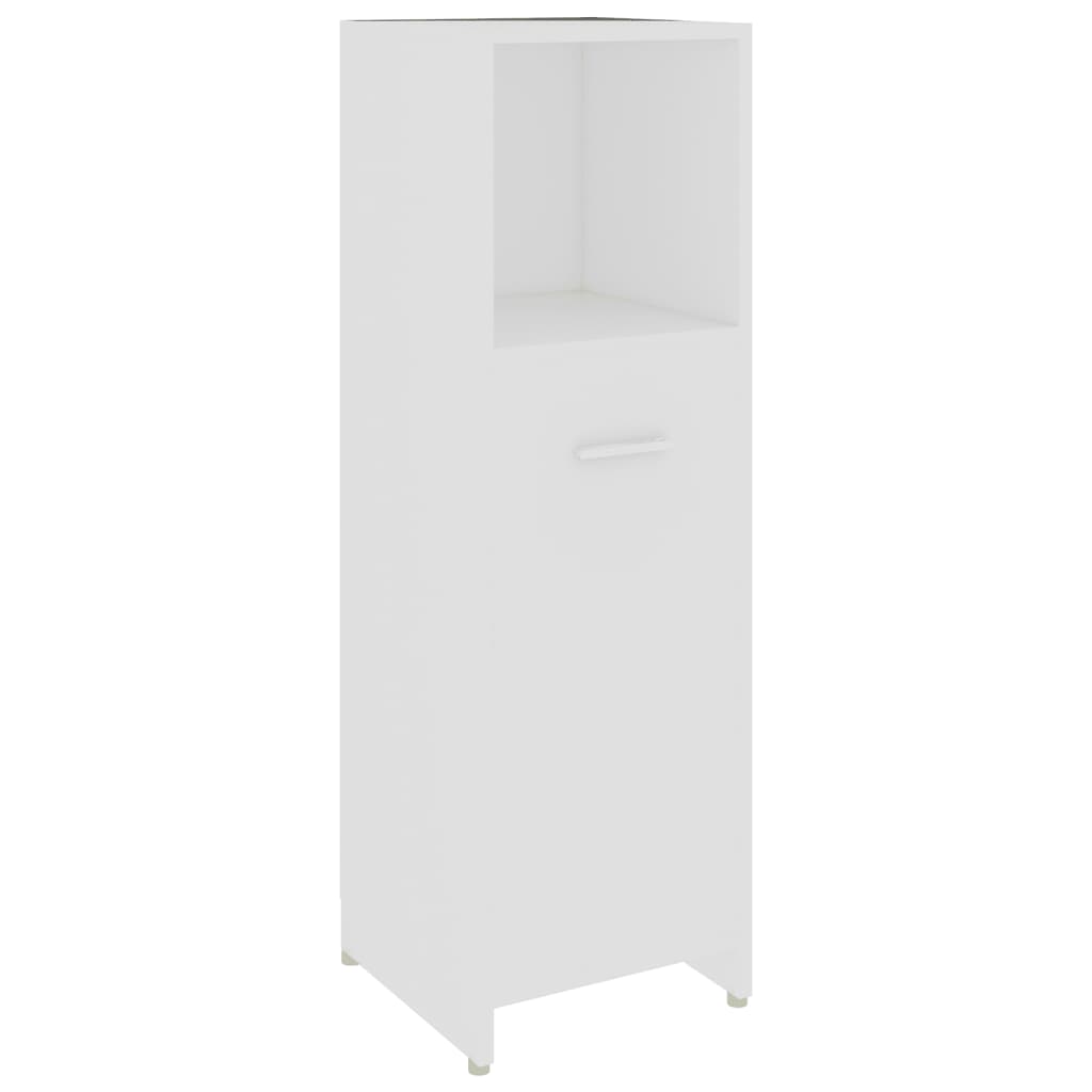 Set Mobili da Bagno 4 pz Bianco in Legno Multistrato | homemem39