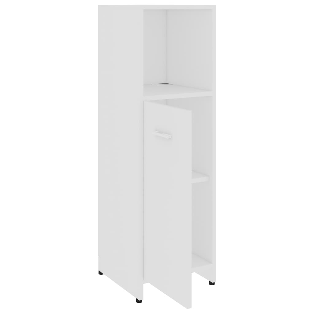 Set Mobili da Bagno 4 pz Bianco in Legno Multistrato | homemem39