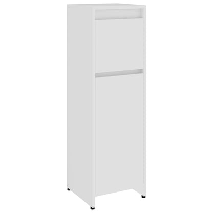 Set Mobili da Bagno 3 pz Bianco in Truciolato