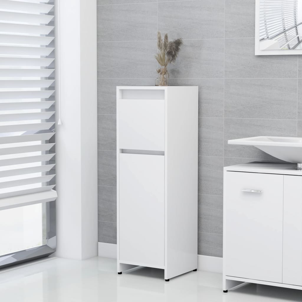 Set Mobili da Bagno 3 pz Bianco in Truciolato | homemem39