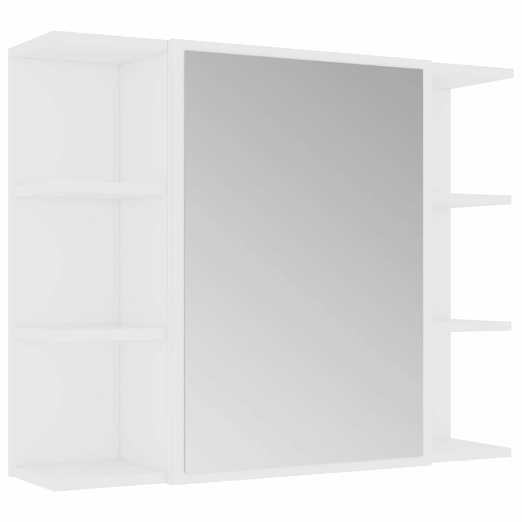 Set Mobili da Bagno 3 pz Bianco in Truciolato