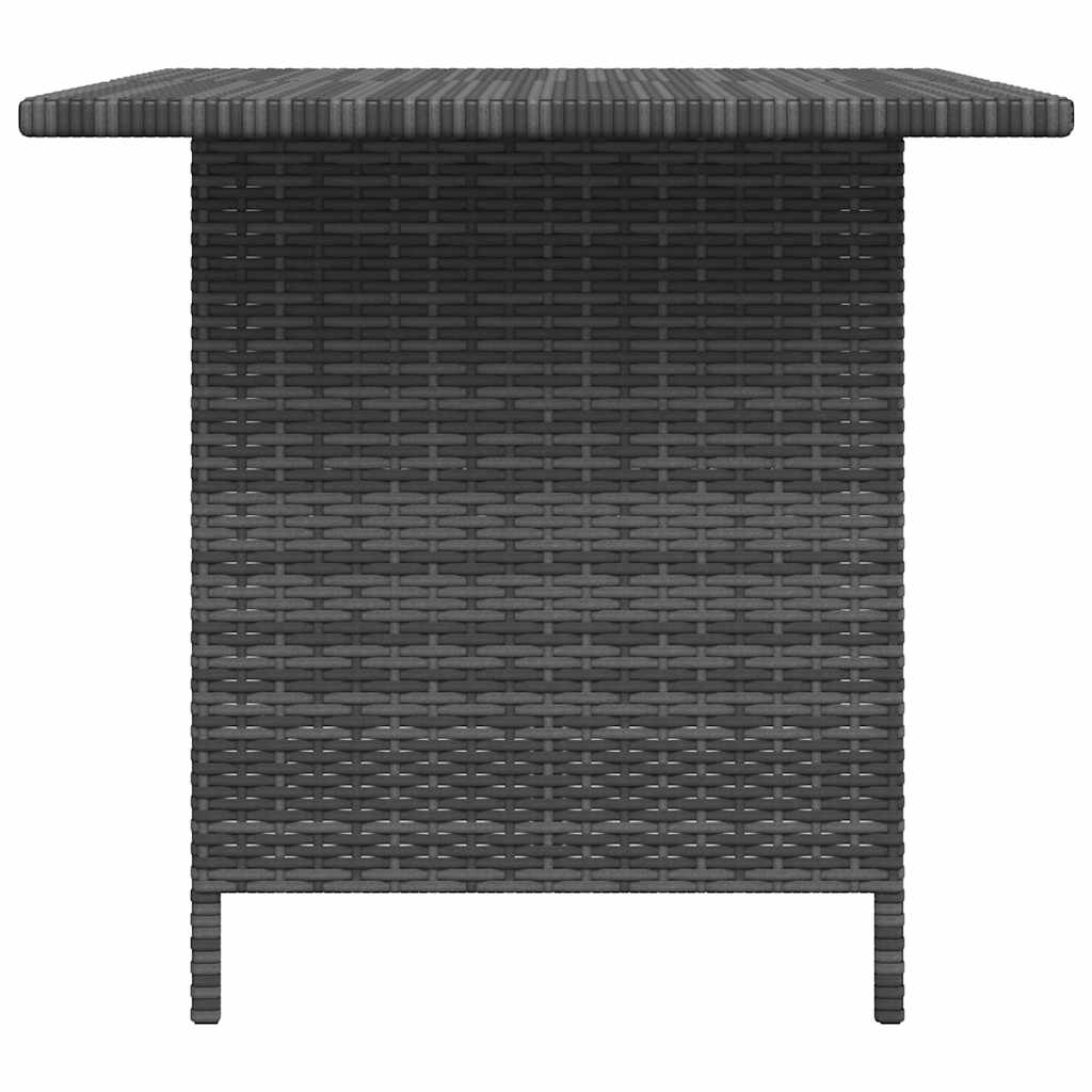 Tavolo da Pranzo da Giardino Grigio 110x70x65 cm in Polyrattan - homemem39