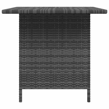 Tavolo da Pranzo da Giardino Grigio 110x70x65 cm in Polyrattan - homemem39