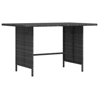 Tavolo da Pranzo da Giardino Grigio 110x70x65 cm in Polyrattan - homemem39