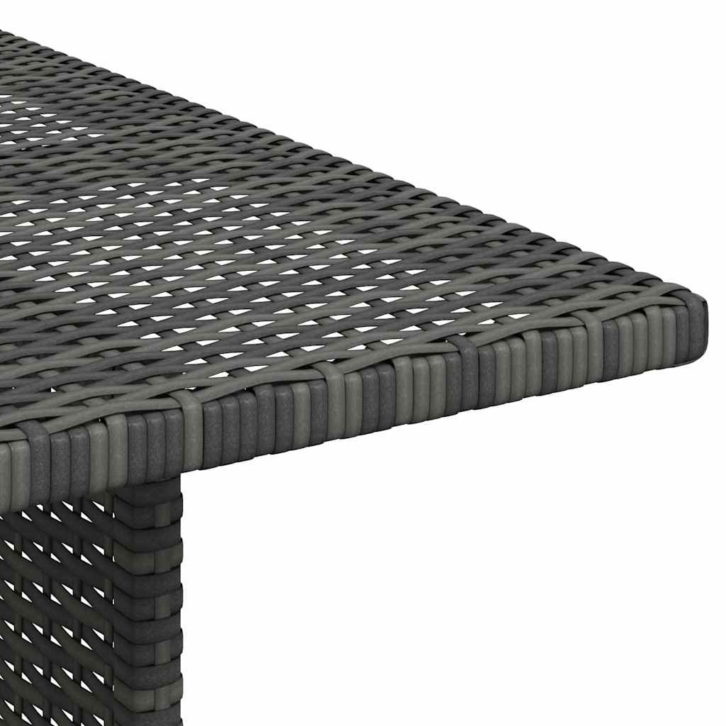 Tavolo da Pranzo da Giardino Grigio 110x70x65 cm in Polyrattan