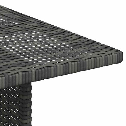 Tavolo da Pranzo da Giardino Grigio 110x70x65 cm in Polyrattan