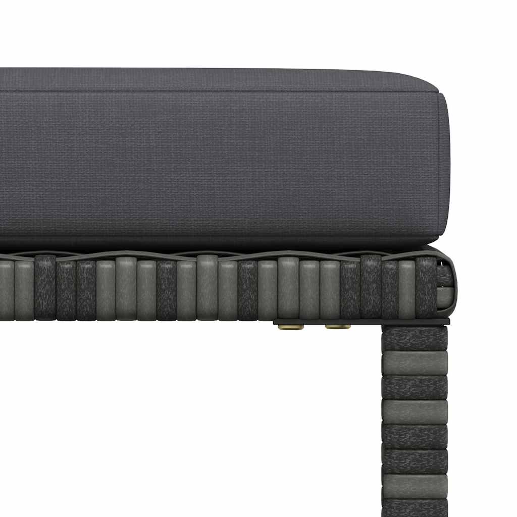Set Divani da Giardino 4 pz con Cuscini in Polyrattan Grigio | homemem39