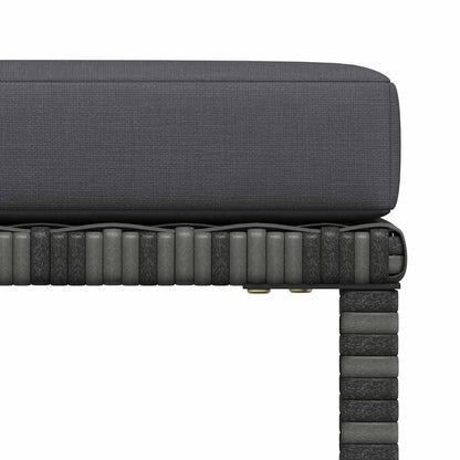 Set Divani da Giardino 4 pz con Cuscini in Polyrattan Grigio | homemem39